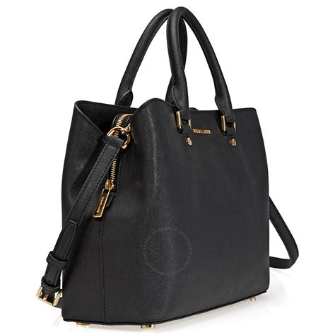 michael kors savannah small satchel black saffiano|MICHAEL Michael Kors Savannah Saffiano Leather Satchel.